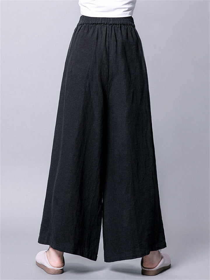 Chic Carla High-Waisted Wide-Leg Linen Palazzo Pants