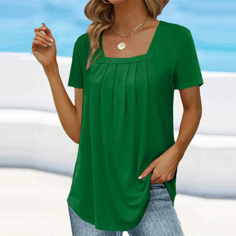 Chic Pleated Blouse by Christina