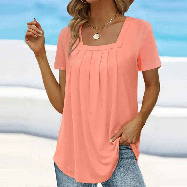 Chic Pleated Blouse by Christina