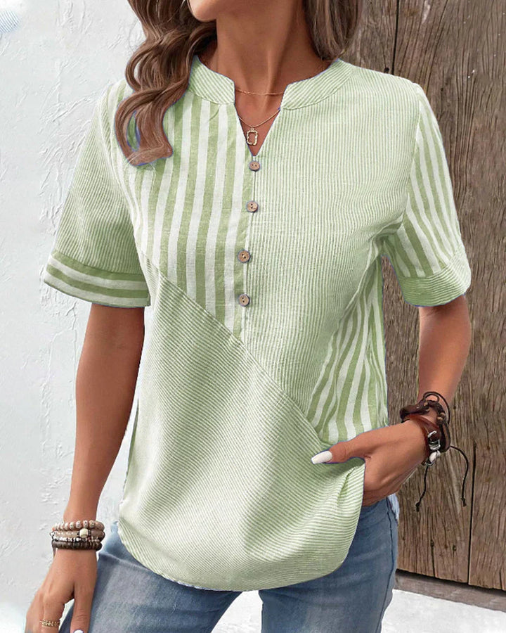 Chic Chloe Striped Linen Top for Effortless Style