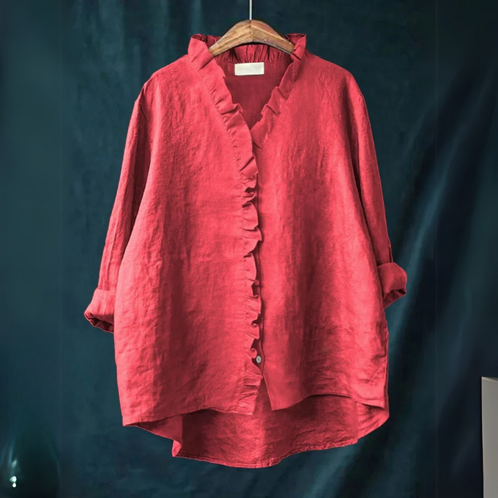 Lucy – Ruffle Detail Long Sleeve Shirt