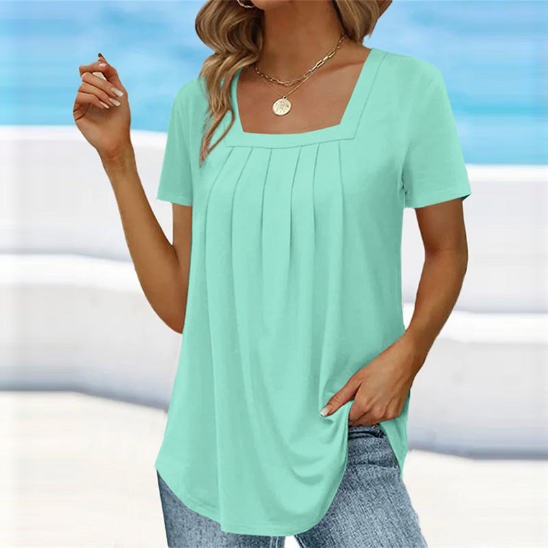 Chic Pleated Blouse by Christina