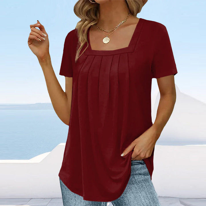 Chic Pleated Blouse by Christina