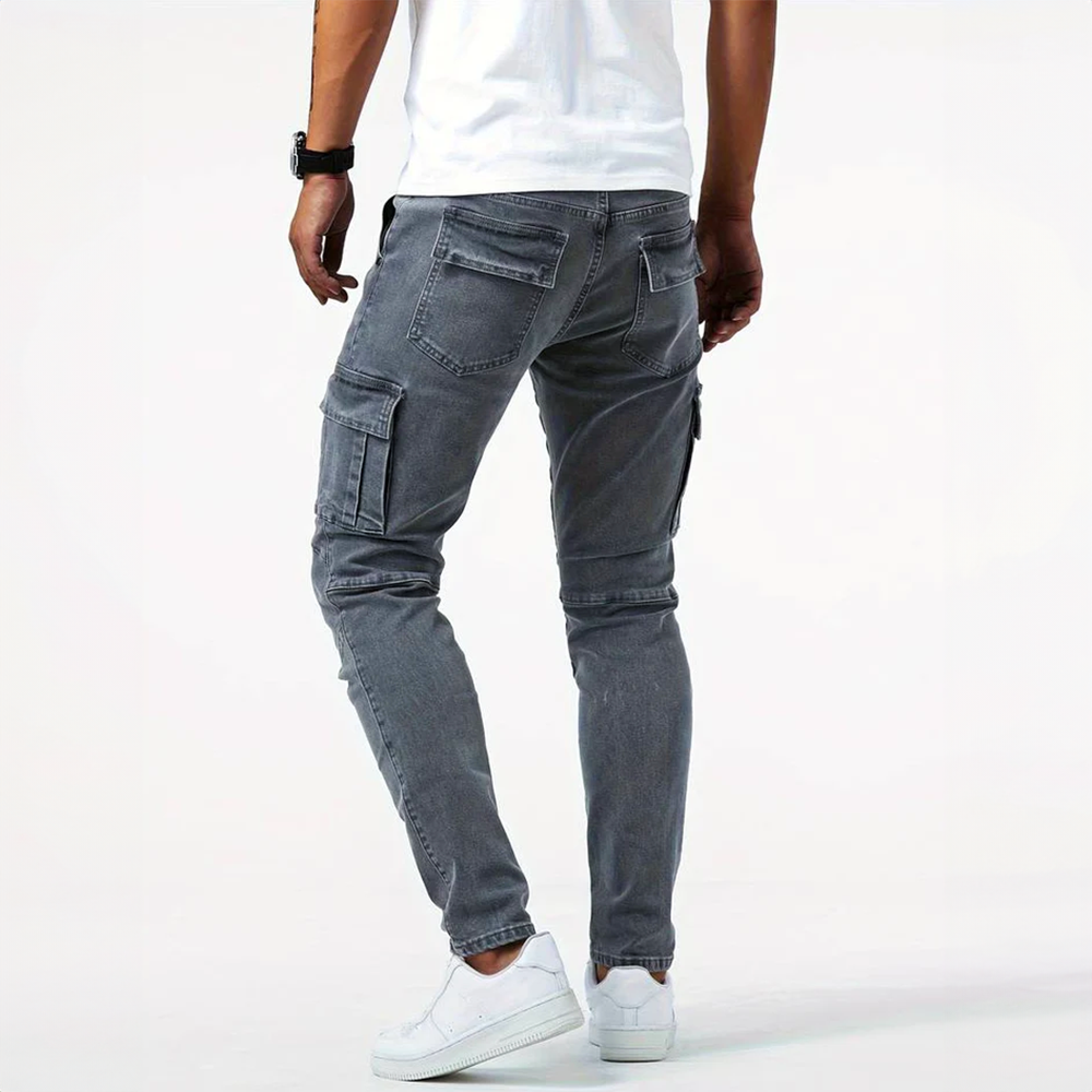 Stylish Urban Cargo Jeans in Trendy Denim