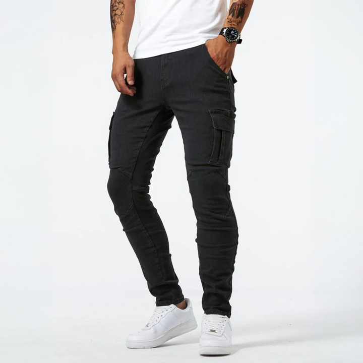 Stylish Urban Cargo Jeans in Trendy Denim