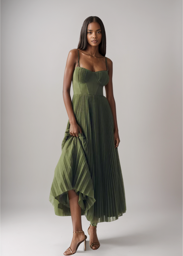 Eleanor - Pleated Corset Dress