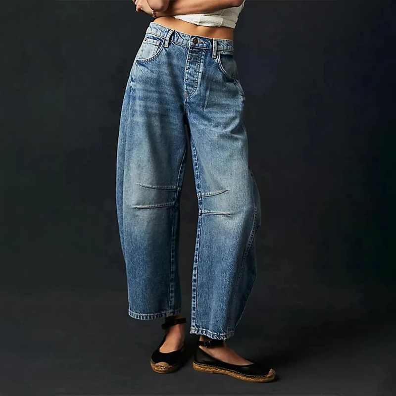 Morit Relaxed Fit Wide-Leg Comfort Jeans