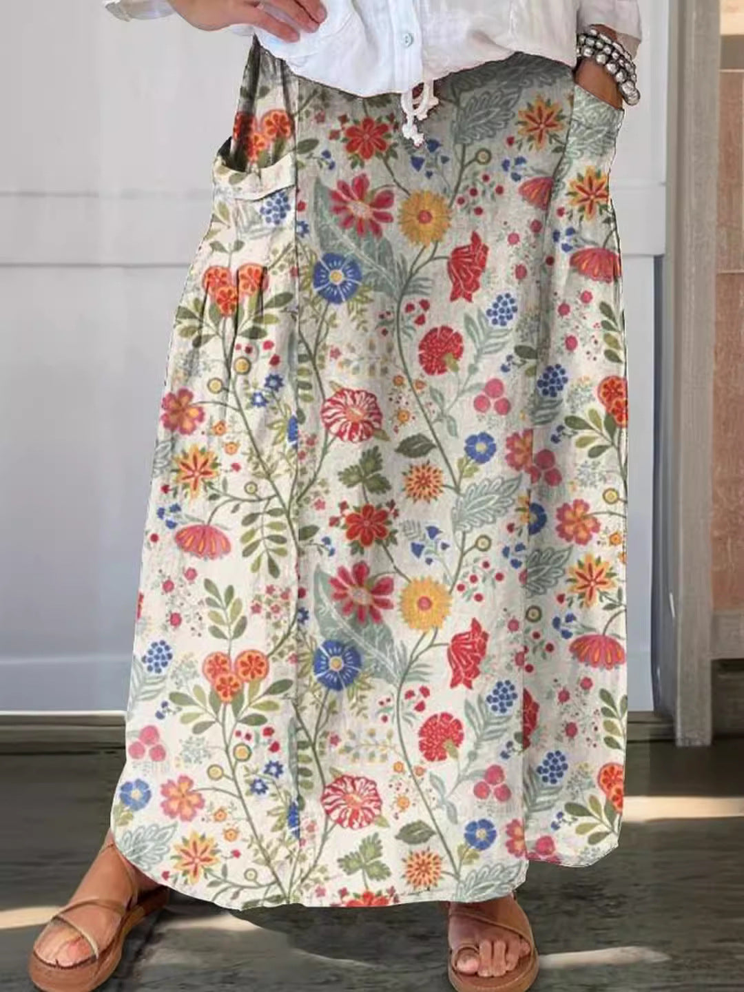 Charming Willow Floral Maxi Skirt for Effortless Elegance