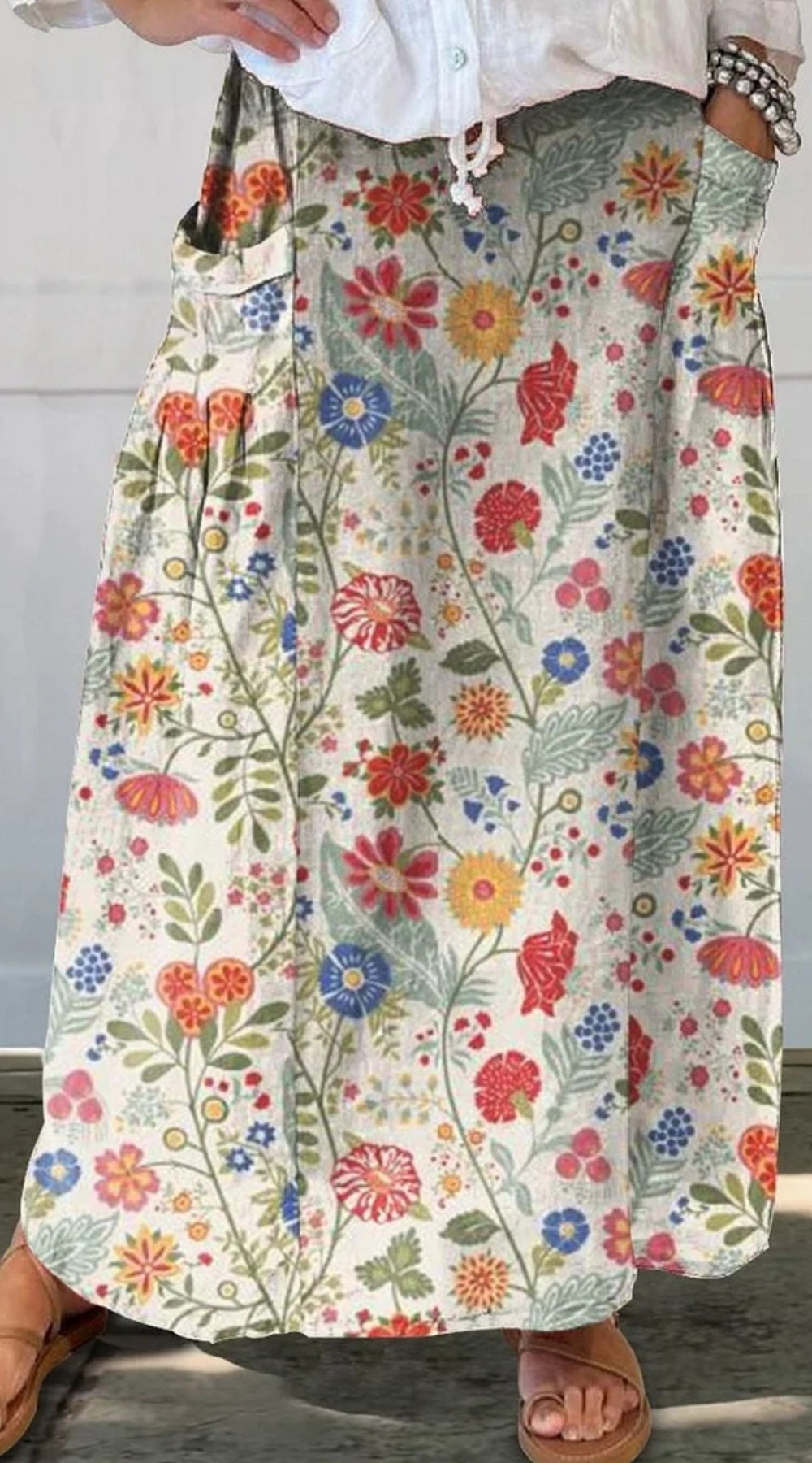 Charming Willow Floral Maxi Skirt for Effortless Elegance