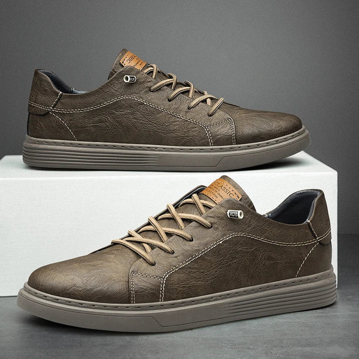 Stylish Genuine Leather Oxford Sneakers