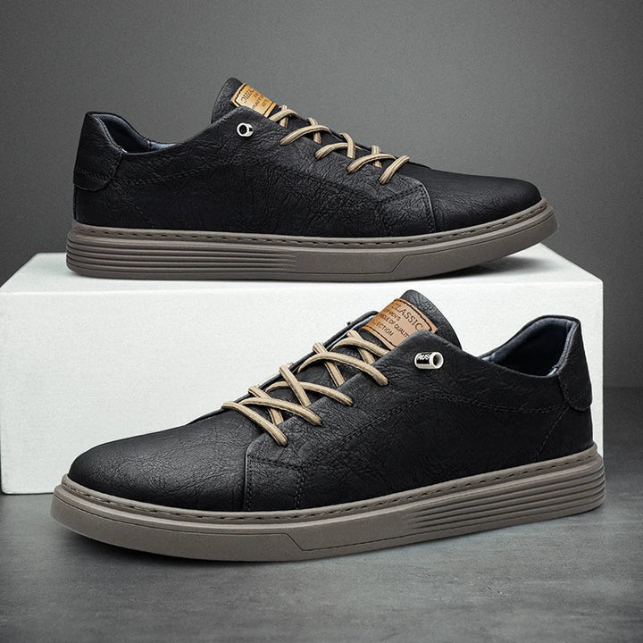 Stylish Genuine Leather Oxford Sneakers