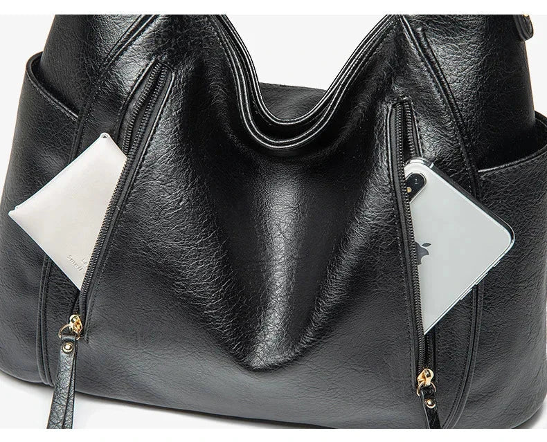 Sleek and Stylish Leather Handbag - BLANCHE Collection