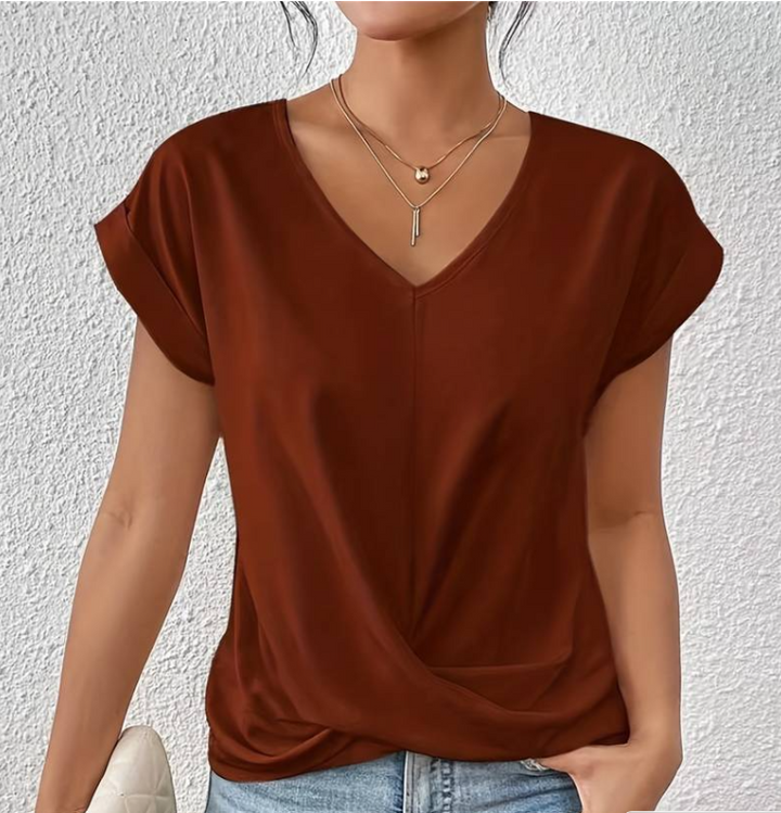 Elegant Vera V-Neck Blouse