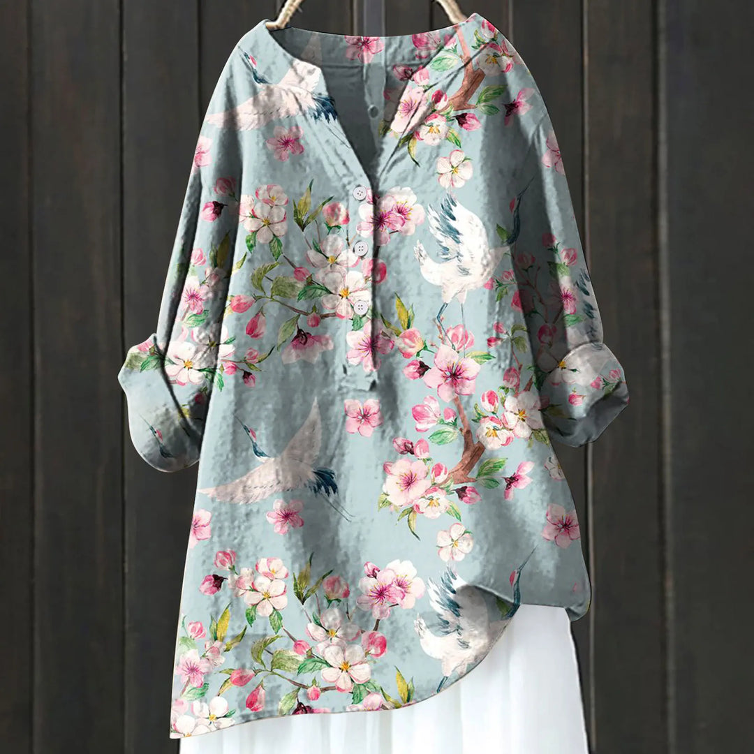 MILLY™ - ELEGANT BLOUSE ENHANCED WITH FLORAL DETAILS