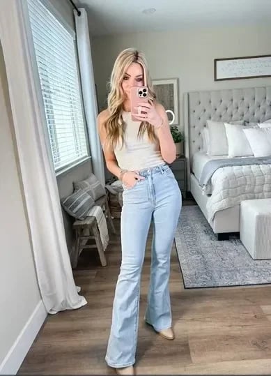 Vicki - Stretch High Waisted Flared jeans