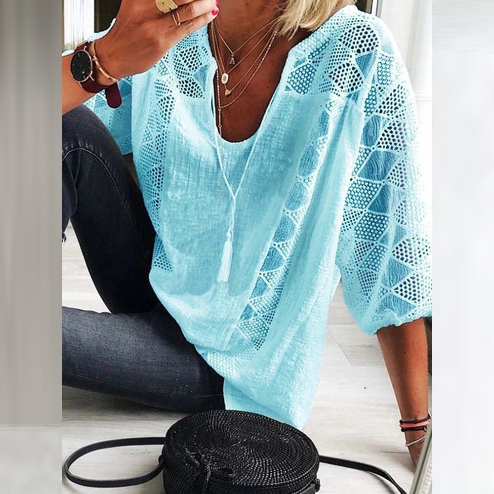 Rita™ | Chic Boho Blouse with Beautiful Crochet Details