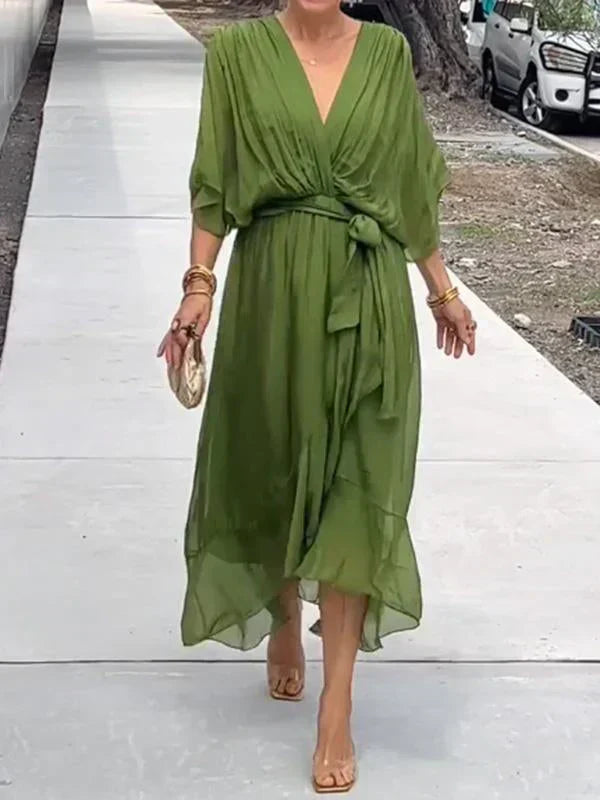 Aurora - Midi Dress with Wrap Design