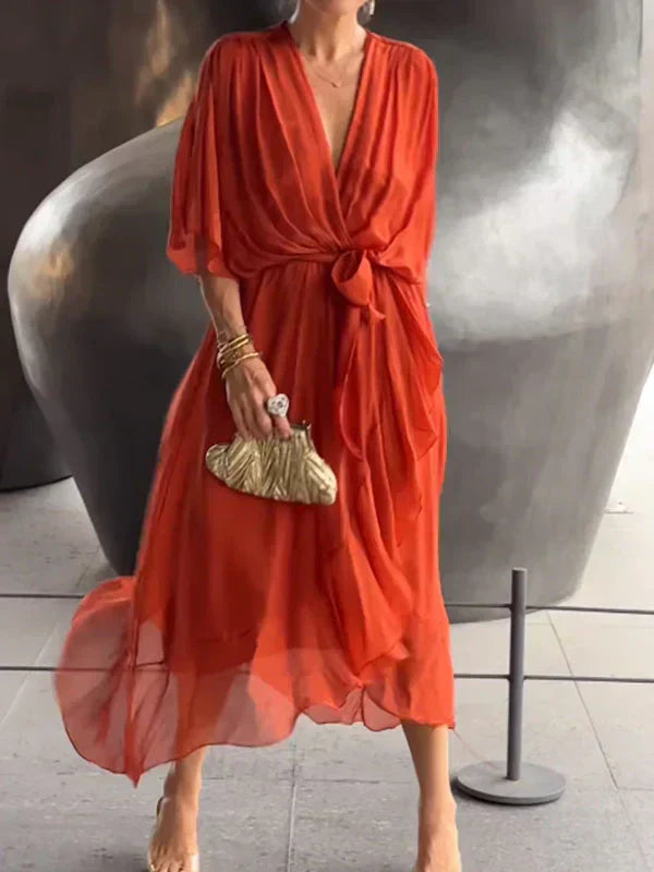 Aurora - Midi Dress with Wrap Design