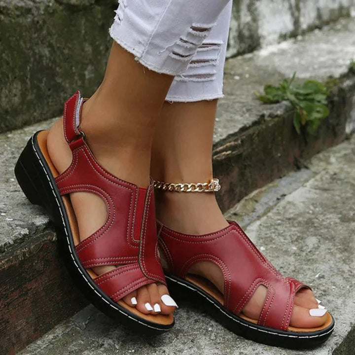 Elodie – Stylish Orthopaedic Leather Sandals Offering Arch Support and Ultimate Pain Relief